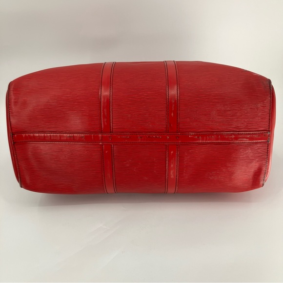 LOUIS VUITTON AUTHENTIC Epi Keepall 50 Castillan Red Duffel - Picture 6 of 14